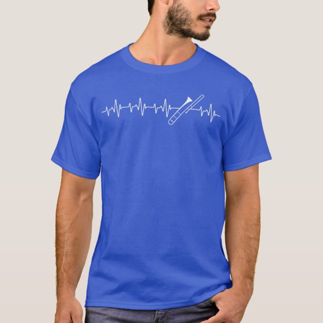 Funnyrombone srombone Pulse Heartbeatrombonist Jaz T-Shirt (Front)