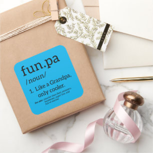 Funpa Like A Grandpa Only Cooler Square Sticker