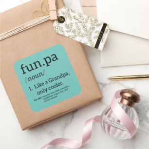 Funpa Like A Grandpa Only Cooler Square Sticker