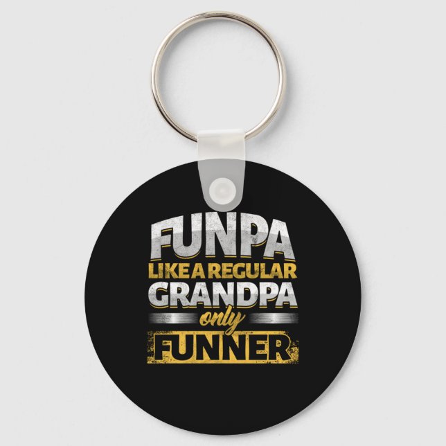 Funpa Like A Regular Grandpa Funny Grandpa Gift Key Ring (Front)