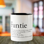 Funtie, Aunt, Auntie Definition Modern Fun Two-Tone Coffee Mug<br><div class="desc">Personalise for your special,  favourite Funtie,  Aunt or Auntie to create a unique gift. A perfect way to show her how amazing she is every day. Designed by Thisisnotme©</div>