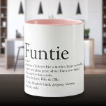 Funtie Aunt Auntie Definition Saying Funny Mug<br><div class="desc">Personalise for your special,  favourite Funtie,  Aunt or Auntie to create a unique gift. A perfect way to show her how amazing she is every day. Designed by Thisisnotme©</div>