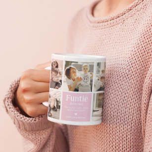 Funtie Photo Collage Definition Cute Modern Auntie Coffee Mug