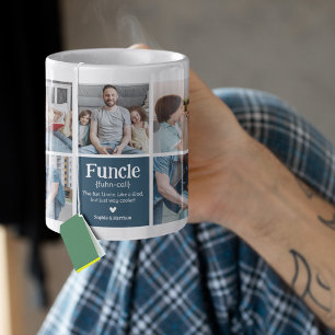 Funtie Photo Collage Definition Cute Modern Uncle Coffee Mug