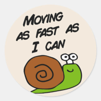 Funy bumper Slow Car Student Driver Classic Round Sticker