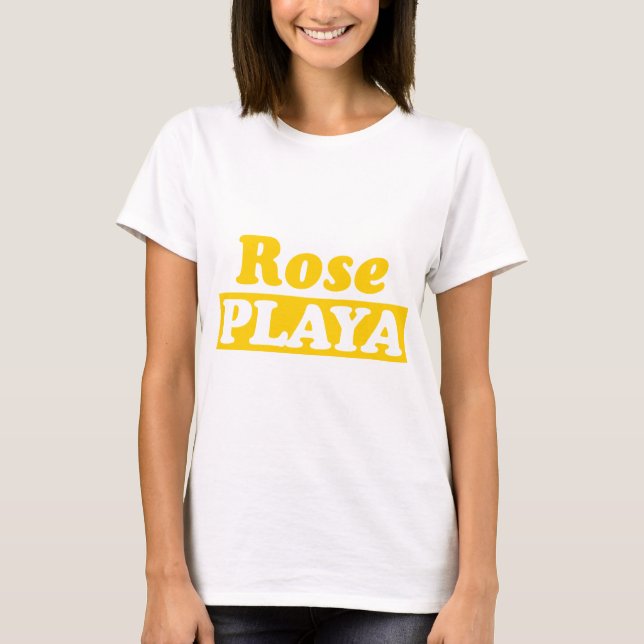 Funy Rose Playa Golden T-Shirt (Front)