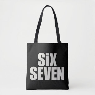 Funy Six Seven 6 7 Meme saying Tote Bag