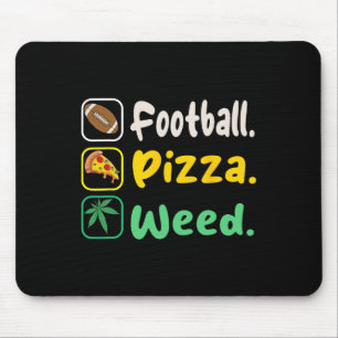 Funy Tee Football Pizza Weed For Lovers Halloween Mouse Pad