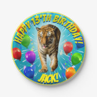 Funy Tiger Balloon Birthday