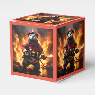 **"Fur and Flames: The Otter Fireman’s Backburning Favour Box