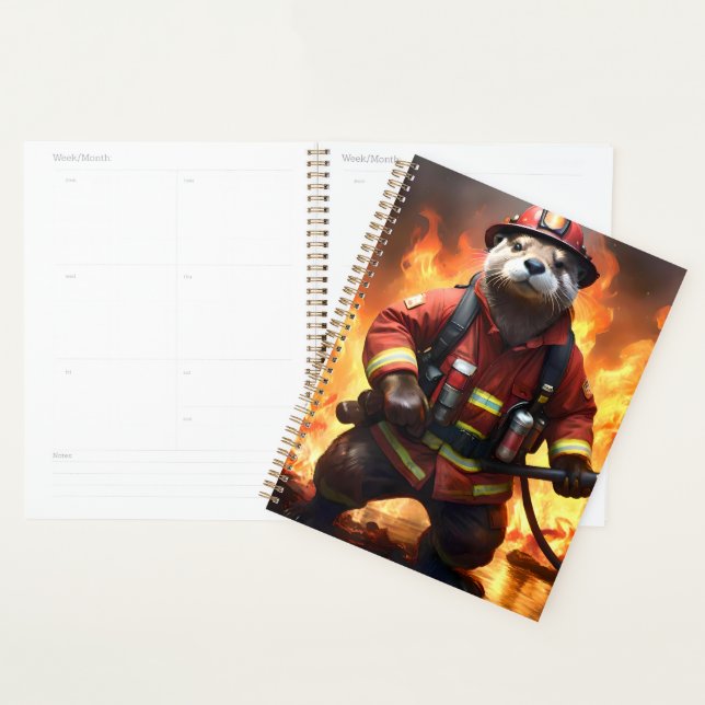 **"Fur and Flames: The Otter Fireman’s Backburning Planner (Display)