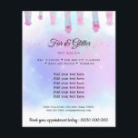 Fur and Glitter pet grooming Flyer<br><div class="desc">pet services flyer</div>