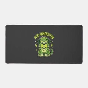 Fur-Ankenstein Funny Frankenstein Dog Halloween Desk Mat