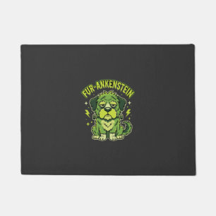 Fur-Ankenstein Funny Frankenstein Dog Halloween Doormat