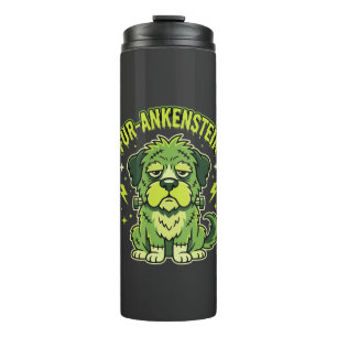 Fur-Ankenstein Funny Frankenstein Dog Halloween Thermal Tumbler
