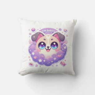 Fur Babies Always Cute Puppy Throw Pillow