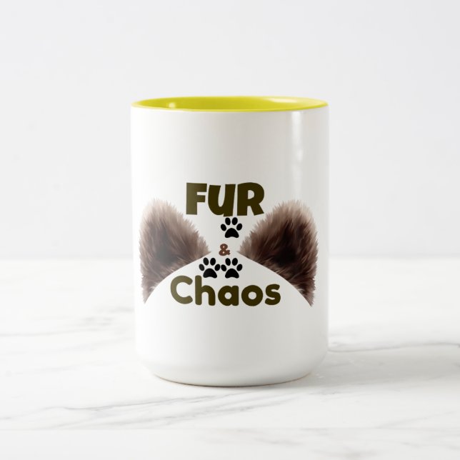 Fur & Chaos Funny Pet Lover Mug (Center)