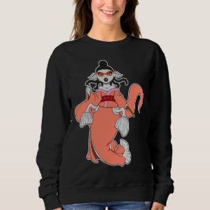 Fur Chibi White Koi Fish Sweatshirt