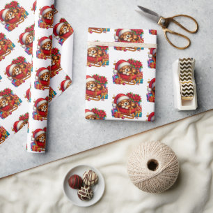 Fur Christmas Pup Wrapping Paper