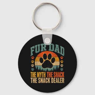 Fur Dad The Myth The Snack Er Funny Dog Paw Key Ring