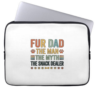 Fur Dad The Snack Dealer Vintage Dog Lover Shirt_1 Laptop Sleeve