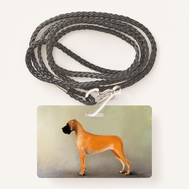 Für Doggen Aussteller  ID Badge (Front with Lanyard)