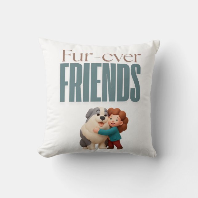 Fur‑ever Friends Cushion (Front)