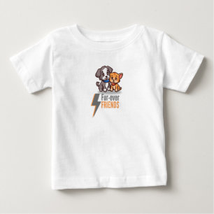Fur-ever Friends – Cute Dog & Cat Besties Tee 
