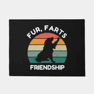 Fur, Farts, Friendship - Funny Dog Lover Retro Doormat