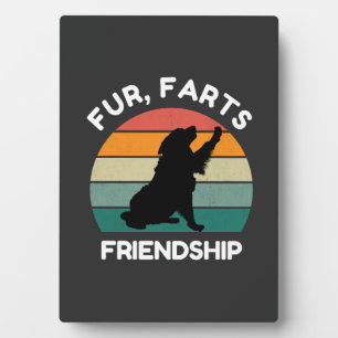 Fur, Farts, Friendship - Funny Dog Lover Retro Plaque