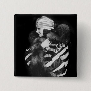 Fur Fashion, 1920s 15 Cm Square Badge