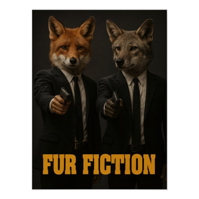 Fur Fiction Pulp Culture Animal Parody Art Print (Front)