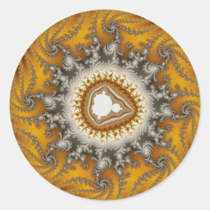 Fur - Fractal Classic Round Sticker