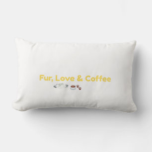 Fur Love & Coffee Cosy Pet Lover Lumbar Pillow