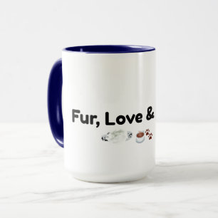 Fur Love & Coffee Funny Dog Cat Lover Mug