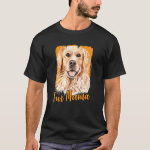 Fur Mama Golden Retriever Dog Paw Cute T-Shirt