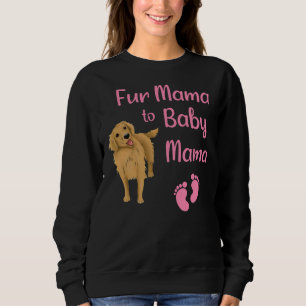 Fur Mama To Baby Mama With A Golden Retriever Illu Sweatshirt