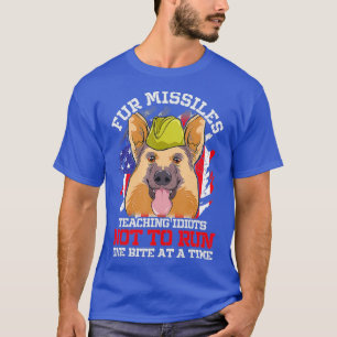 Fur Missiles German Shepherd Police Military T-Shirt