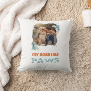 Fur Mum Dog Cat Cute Trendy Fun Throw Pillow