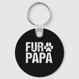Fur Papa Shirt Pet Lover Dog Dad Fathers Day Key Ring