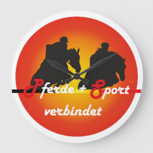 Für Pferde und Pferdesport Liebhaber  Uhr Large Clock