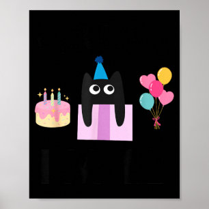 Fur Real Cat Birthday 12 Years Old Cat Lover 12th Poster