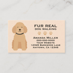 Fur Real Dog Walking Pet Exercise Fitness Humourou Business Card