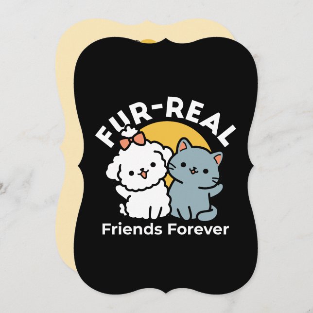 Fur-Real Friends Forever | Cute Cat & Dog Duo (Front/Back)