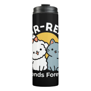 Fur-Real Friends Forever   Cute Cat & Dog Duo Thermal Tumbler