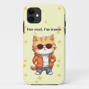 Fur Real, I’m Iconic   Funny Cat iPhone 11 Case