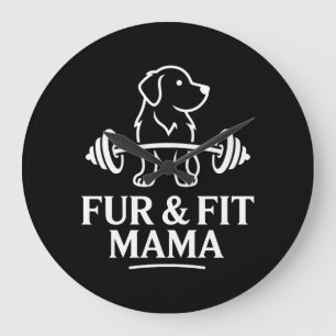 Fur Real – World’s Best Dog Dad Golden Retriever Large Clock