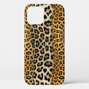 Fur texture: fox and leopard. iPhone 12 case