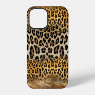Fur texture: fox and leopard. iPhone 12 case