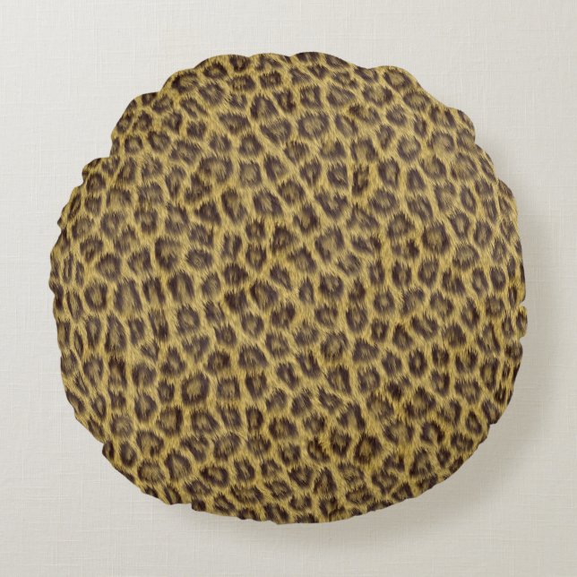 Fur texture round cushion (Front)